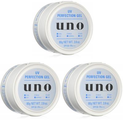 Shiseido Uno UV Perfection Gel SPF30 X Set Gel Uno [Set Sale] PA+++ (80g) 3-piece Men's All-in-one [Quasi-drug]