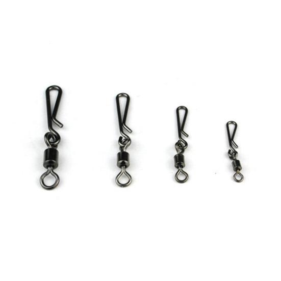 50Pcs/Set Rolling Swivel with Hanging Snap Fishing Tackle Fishhooks Connector