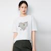 Women's Heart Print Casual Short Sleeve T-Shirt
