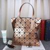 Borsa a mano rombo geometrico lucida: Borsa a tracolla pieghevole alla moda a 6 scomparti per donna.