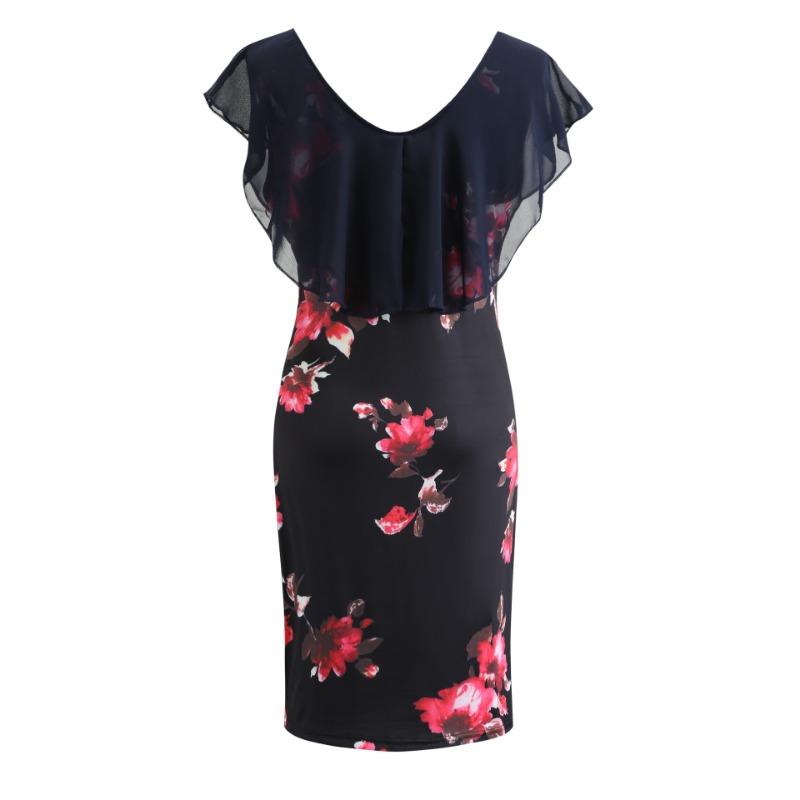 Fashion Women Floral Print Sleeveless Short Mini Dress Party Dress