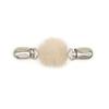 Stylish Fuzzy Sphere Embellished Shawl Clip Sturdy Neckline Clip Fastening Buckles Suitable For Various Occasions