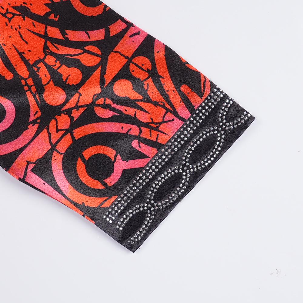 Rochie nouă africană de damă plus size, largă, cu decolteu în V și imprimeu