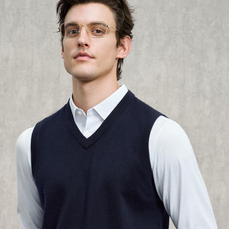 EMZ Erdos Men's 100% Cashmere V-Neck Vest