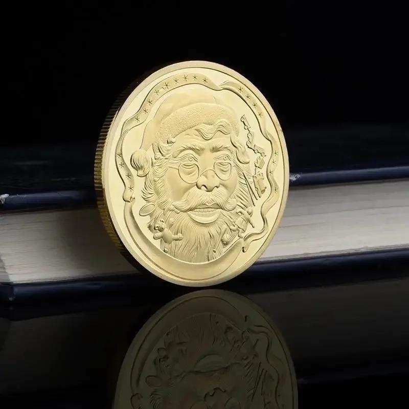 New Colorful European and American Christmas Commemorative Coins