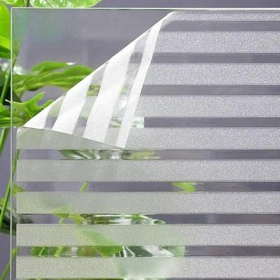 Striped Frosted Glass Sticker Living Room Bedroom Balcony Office Bathroom Decoration Film Static Glue-free Glass Window Film