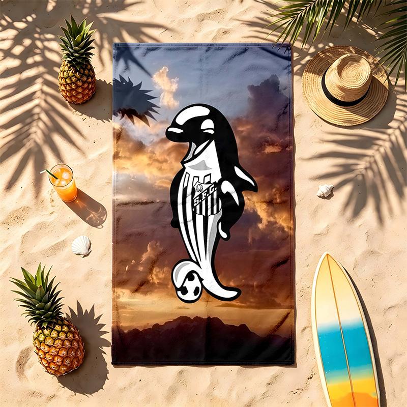 Santos Futebol Clube (14) Theme Beach Towel Sand Resistant Soft And Comfortable Suitable For The Pool Camping Yoga And Diving A Travel Essential