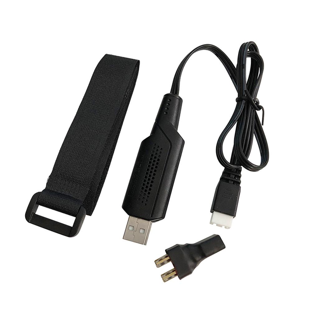 

Battery Connector + USB Cable + Fixing Strap For 1 RC Car чорний