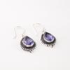 Iolite Gemstone Earrings 925 Sterling Silver Handcrafted Jewelry Gift For Mother EE-164-6
