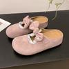 Retro bow bag head half slippers spring and summer new French lazy one pedal casual girls outer slippers