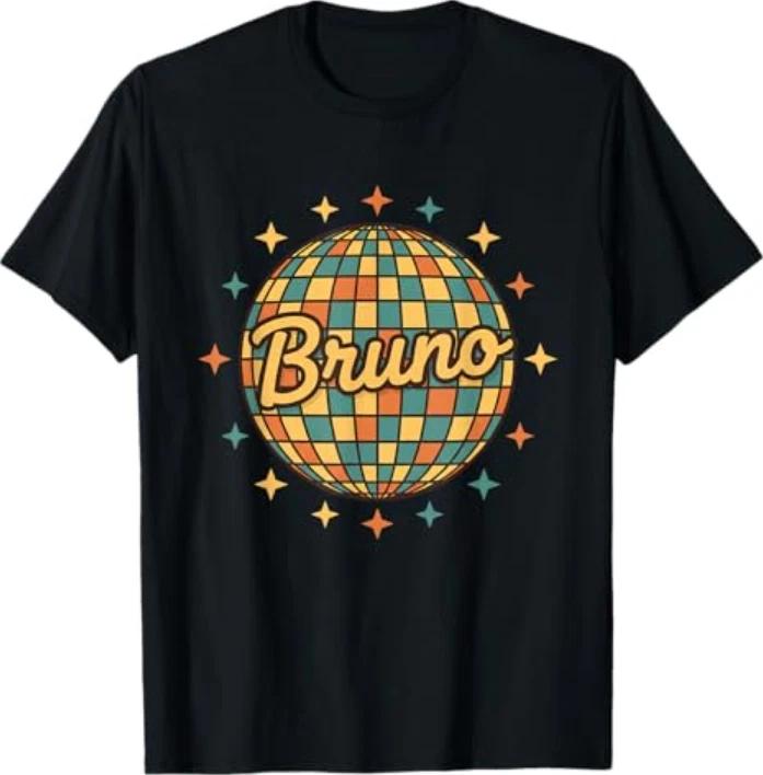 Bruno Retro Disco Name Vintage 70s Nostalgia Tshirt S