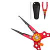 Fishing Pliers Saltwater Resistant Fishing Tools With Sheath Telescopic Lanyard