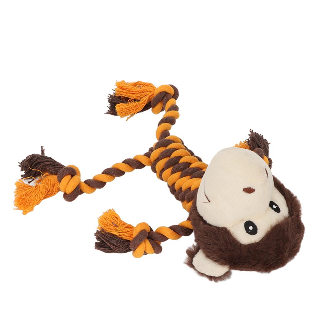 Squeaky Plush Dog Toy Splicing Bite Resistant Tooth Protection Relieve Anxiety 3D Dog Molar Toys Monkey