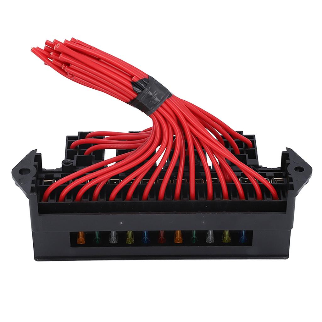 15 Slots Blade Fuse Relay Box Kit Waterproof 4 Pin Relay Block Fuse Set for Bus Boat 12V 40A