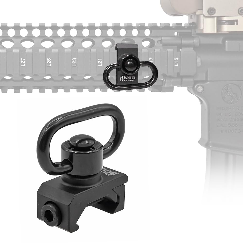 Ryohin Buhin 20mm Rail Compatible QD Sling Mount & QD Sling Swivel Replica Set, Daniel Defense Type QD Mount QD Socket Adapter