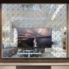 100pcs Triangle Mirror Stickers Acrylic Self-adhesive Wall Decals DIY Removable Wall Decor Sticker For Living Room Art Home