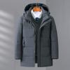 Winter Outdoor Middle-aged and Elderly Medium and Long Down Jackets Thickened Dad Men