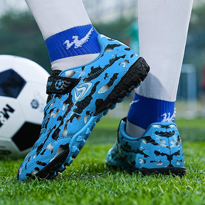 Modne Tanie Dziecięce Buty Piłkarskie Sporty Outdoorowe Turf Dziecięce Buty Piłkarskie Lekkie Oryginalne Dziecięce Szybkie Piłka Nożna Tenis dla Chłopca