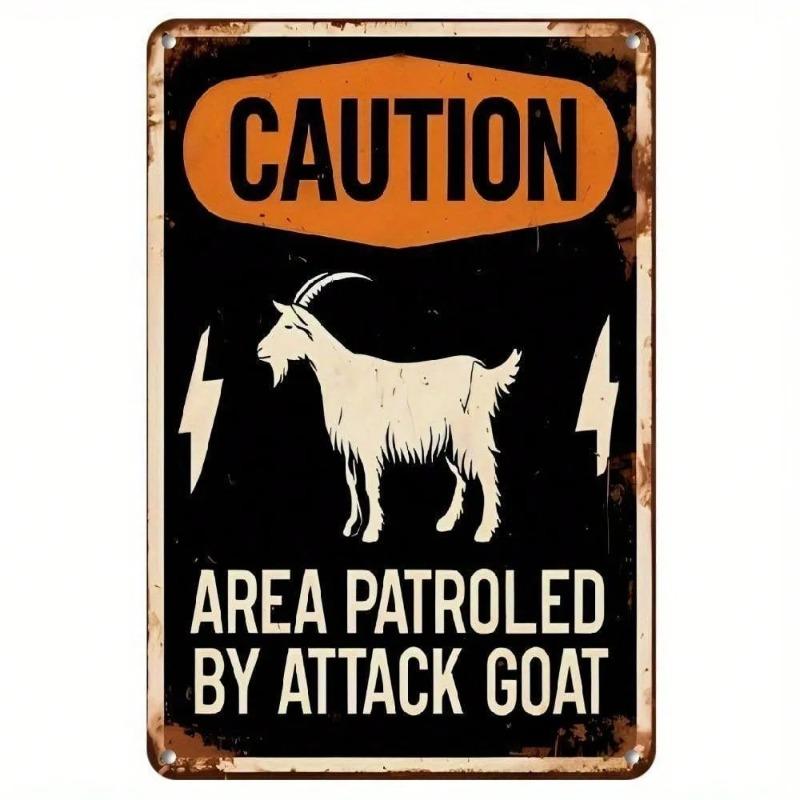 Vintage Faded Goat Tin Metal Sign Man Cave Garage Pub Bar Wall Art Decor 8x12 Rustic Humorous