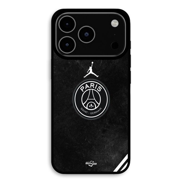 Coque Pour iPhone 17 Pro Max PSG jordan logo noir Maniacase noir