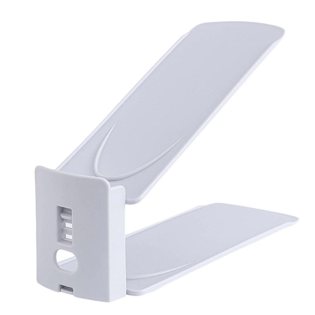 

Двойная полка для обуви, регулируемая, экономящая место, пластиковая полка для обуви, ящик для хранения серый