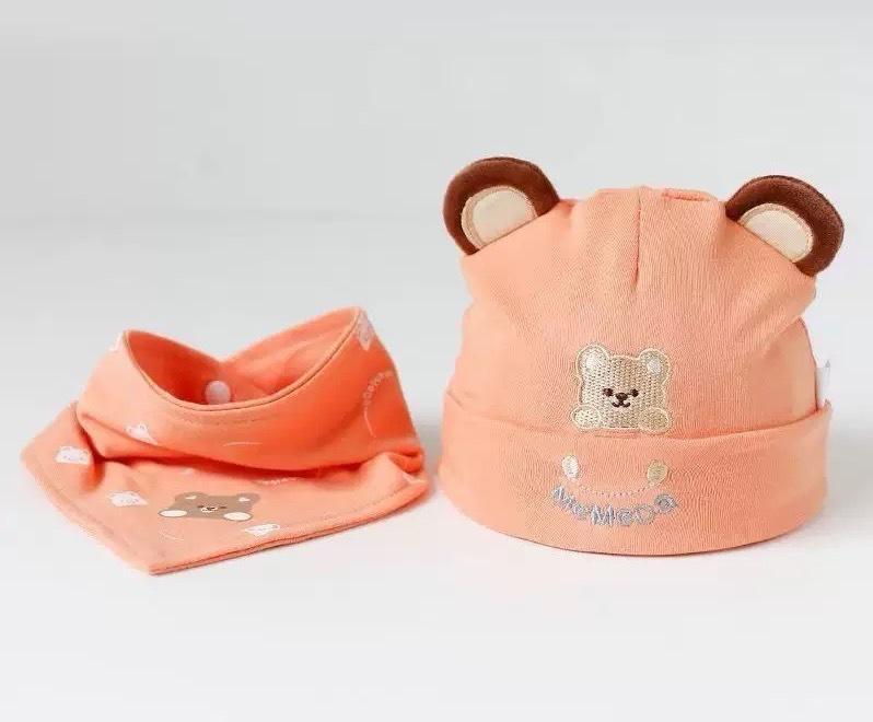 Unisex Bear Baby Hat for 0-6 Months - Cute and Adorable Newborn Cap for Spring and Autumn