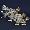 Handmade Glass Emperor Dragon with Golden Orb, Large