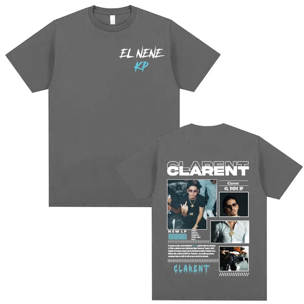 Rapper CLARENT Album 2026 Tour Graphics T Shirt Mens Clothing Hip Hop Retro Trending Tshirts Unisex Short Sleeve Tshirt