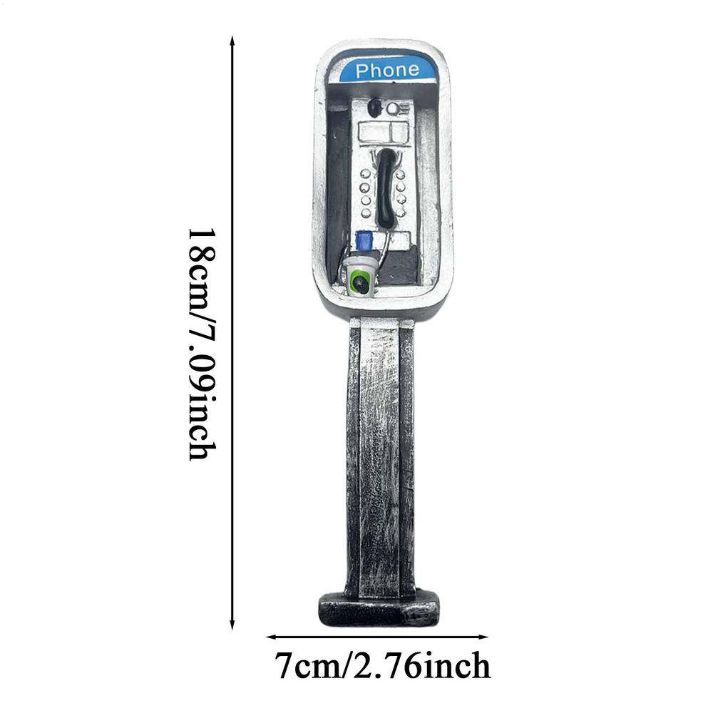 

Миниатюрный американский таксофон в 1:12 масштабных винтажных американских уличных реплик, маленькие украшения, миниатюрное американское украшение для почтового ящика
