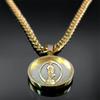 S Maria Immac Ora Pro Nobis Medallion Necklace Women Men Stainless Steel Religious Christian Pendant Necklaces Jewelry NZZ451S05