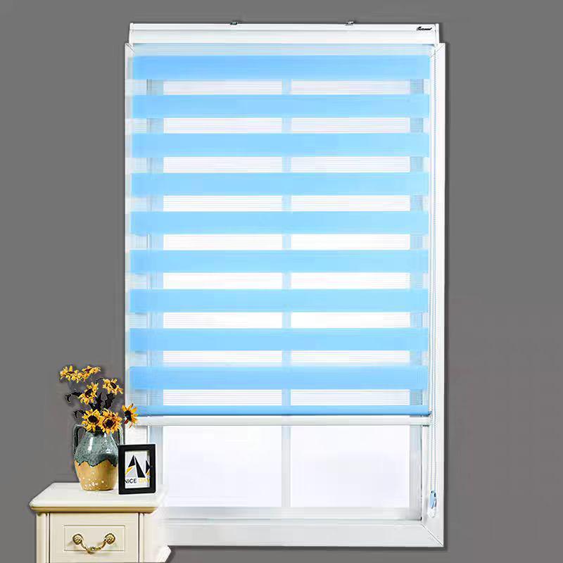 Versatile Solid Color Zebra Blinds: Heat-Insulating, Sheer Curtains, Venetian & Roller Options