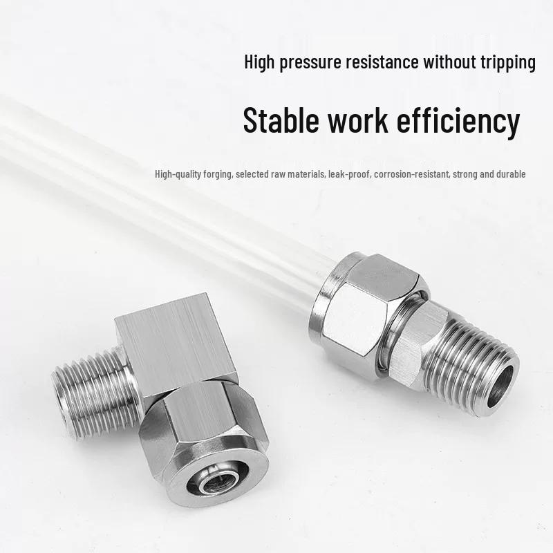 Huazheng HZ 304 Stainless Steel Quick Twist Right-Angle Elbow Connector