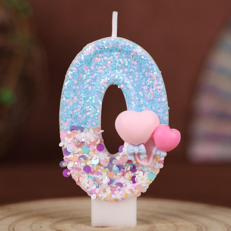 

Creative Balloon Numbers Birthday Candles Cake Decoration Party Holiday One Year Old Handmade Candles 0-9 0