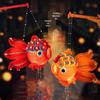 Goldfisch Koi Leuchtende Mid-Autumn Festival Laterne: Handgefertigte DIY Verdrehte Stange Handgehaltene Blumenlampe