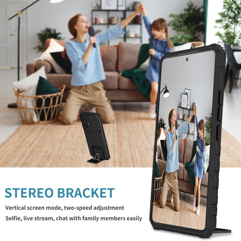 For Samsung Galaxy A53 5G Case Slide Camera Lens Protector Armor Cases For Galaxy A53 A 53 Stand Holder Bumpers Cover
