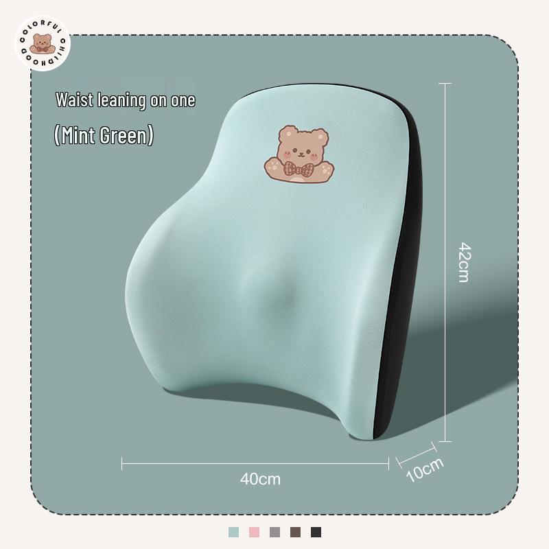 Cute Car Seat Neck and Lumbar Support Pillow