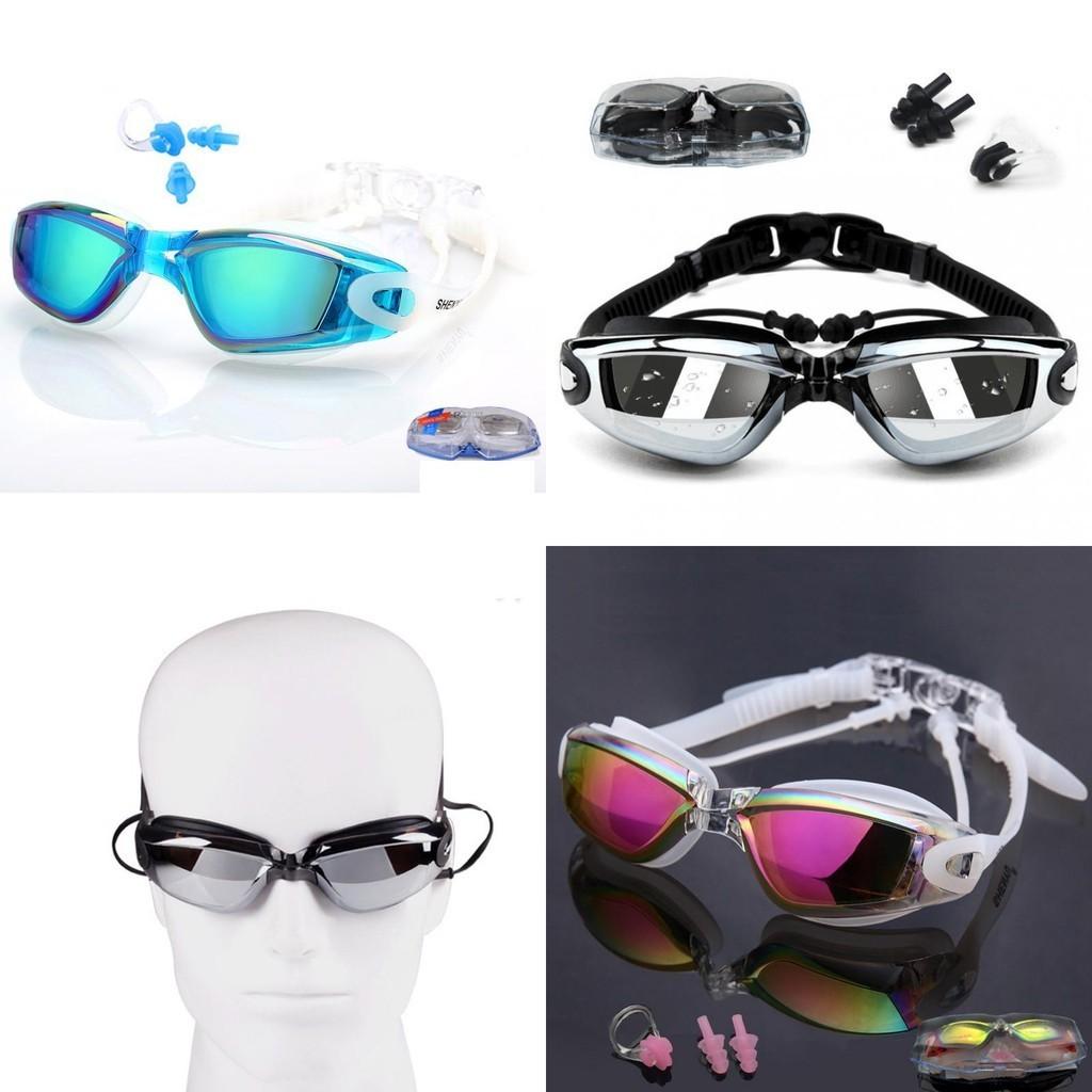 Glasses Swimming Waterproof And Antifog Colorful Plating Small Mirror Racing Swim Set Glasses