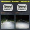Square Design Led Headlights Amber DRL Headlight Assembly Automotive Headlamp  Car Modification