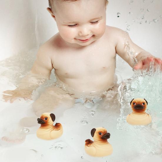 Pug Rubber Duck Bath Toy Duck Collectable Funny Dog Duck Kids Bath Accessory