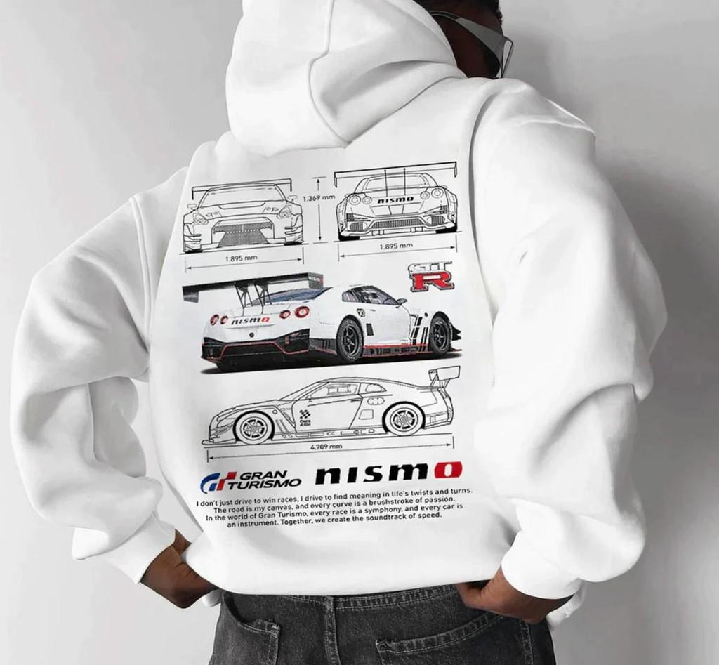 2025 Frühling Herren Herzklopfen Auto-Print Hoodie - Beliebtes Kapuzensweatshirt