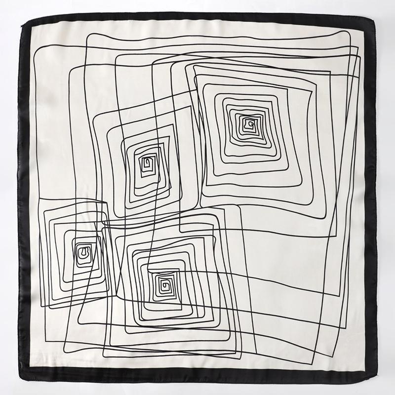 70*70CM Fashion Silk Square Scarf Women Satin Shawl Wrap Hijab Female Hair Band Luxury Ladies Print Design Headband Scarves