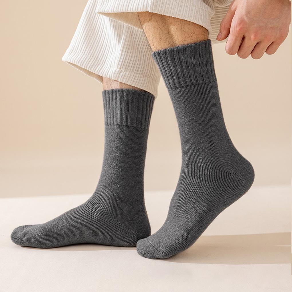 5 Perechi de Șosete Termice Fleece de Iarnă pentru Bărbați