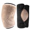Unisex Double-Layer Lambswool Knee Pads - Thickened, Velvet, Velcro Fastened, Warm Insulation for Autumn/Winter