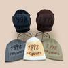 Autumn And Winter Personality Numeric Alphabet Graffiti Knitted Hat Men And Women Warm Street Hip Hop Pullover Hat Cold Hat