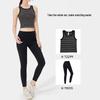 Women's Spring/Summer Slim Fit Striped Tank Top with Chest Pads - Round Neck Camisole Bra