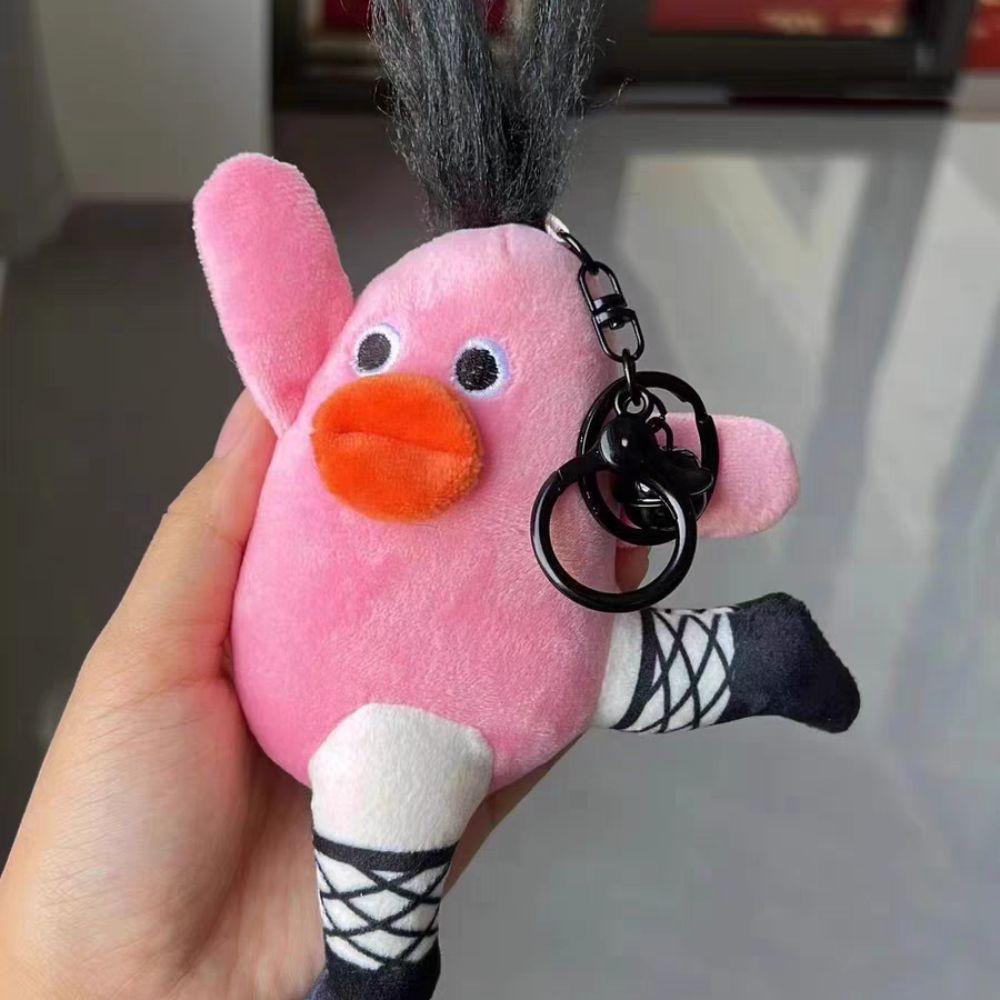 PP Cotton Big Eyes Fabric Doll Key Chain Fluffy Ugly Doll Pendant Backpack Decor