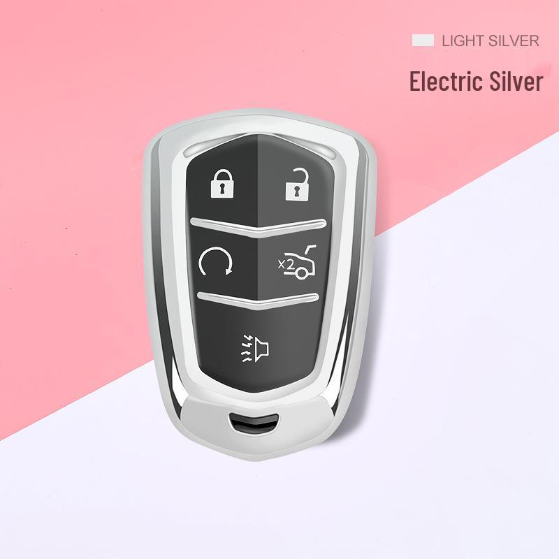 TPU Soft Rubber Full Coverage Key Case for Cadillac XTS/CT6/XT4