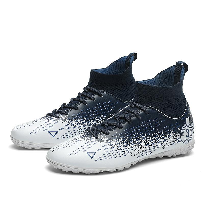 Training spike shoes men's and women's football shoes student sports shoes men's new high-top football shoes broken nails