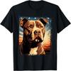 American Pitbull Terrier USA Pop Art Portrait for Dog Owners T-Shirt