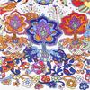POBING Silk Scarf Women Large Shawls Flowers Print Stoles Square Bandana Luxury Kerchief Hijab Female Foulards 130CM